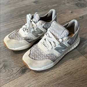 New Balance Gray and Cream Athletic Shoes